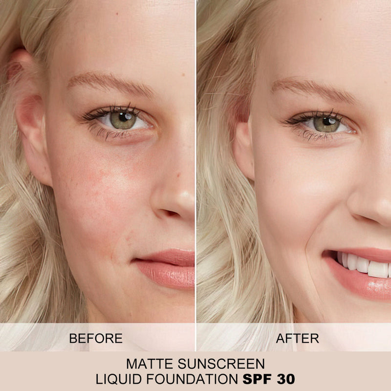 Matte Liquid Foundation SPF 30 – Lightweight Sun Protection