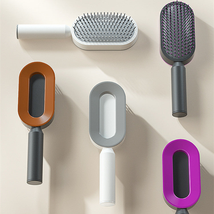 Self Cleaning Hair Brush for Women with Scalp Massage Design