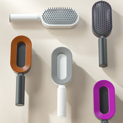 Self Cleaning Hair Brush for Women with Scalp Massage Design