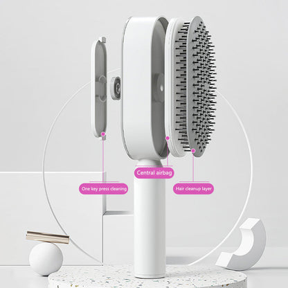 Self Cleaning Hair Brush for Women with Scalp Massage Design