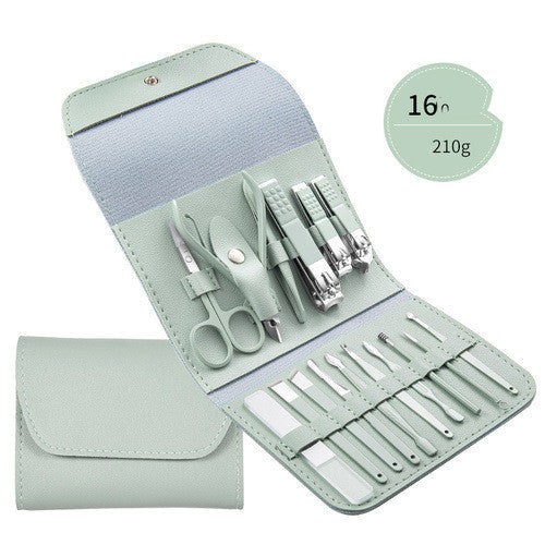 Professional Manicure Pedicure Kit with Stainless Steel Tools