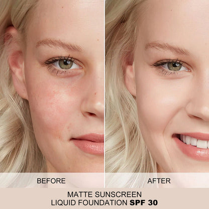 Matte Liquid Foundation SPF 30 – Lightweight Sun Protection