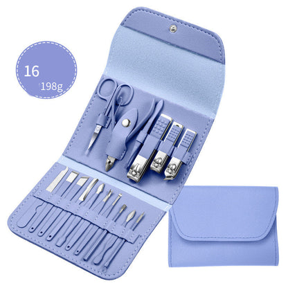 Professional Manicure Pedicure Kit with Stainless Steel Tools