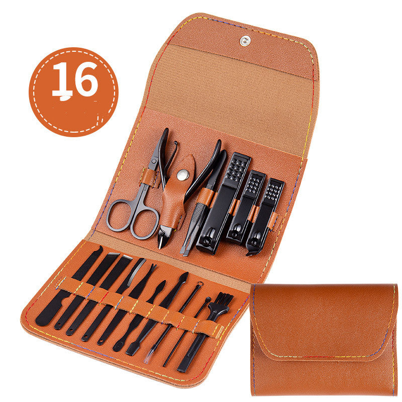 Professional Manicure Pedicure Kit with Stainless Steel Tools