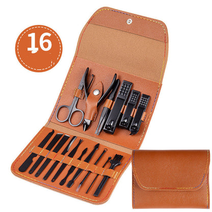 Professional Manicure Pedicure Kit with Stainless Steel Tools