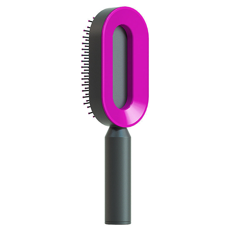 Self Cleaning Hair Brush for Women with Scalp Massage Design
