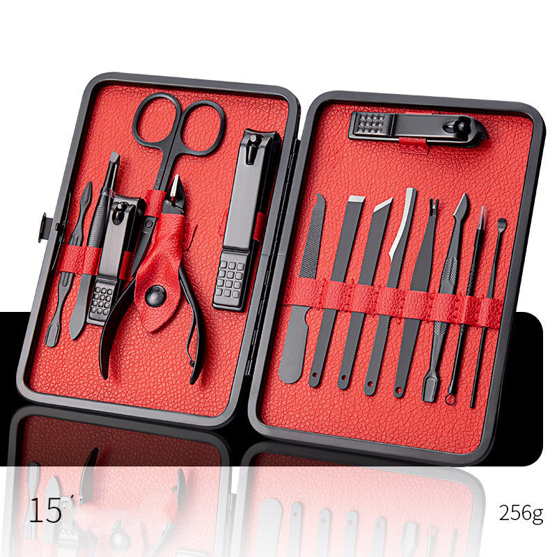 Professional Manicure Pedicure Kit with Stainless Steel Tools