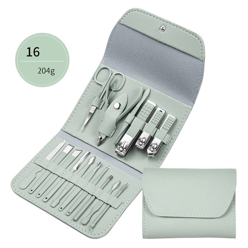 Professional Manicure Pedicure Kit with Stainless Steel Tools