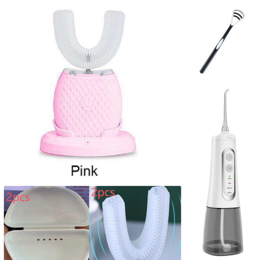 360° Automatic U-Shaped Electric Toothbrush with Blue Light