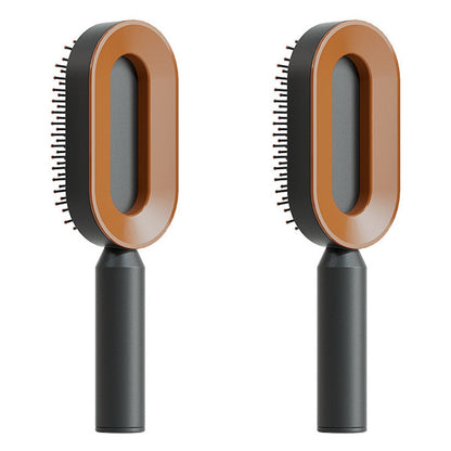 Self Cleaning Hair Brush for Women with Scalp Massage Design