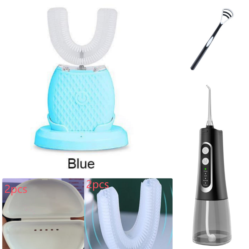 360° Automatic U-Shaped Electric Toothbrush with Blue Light