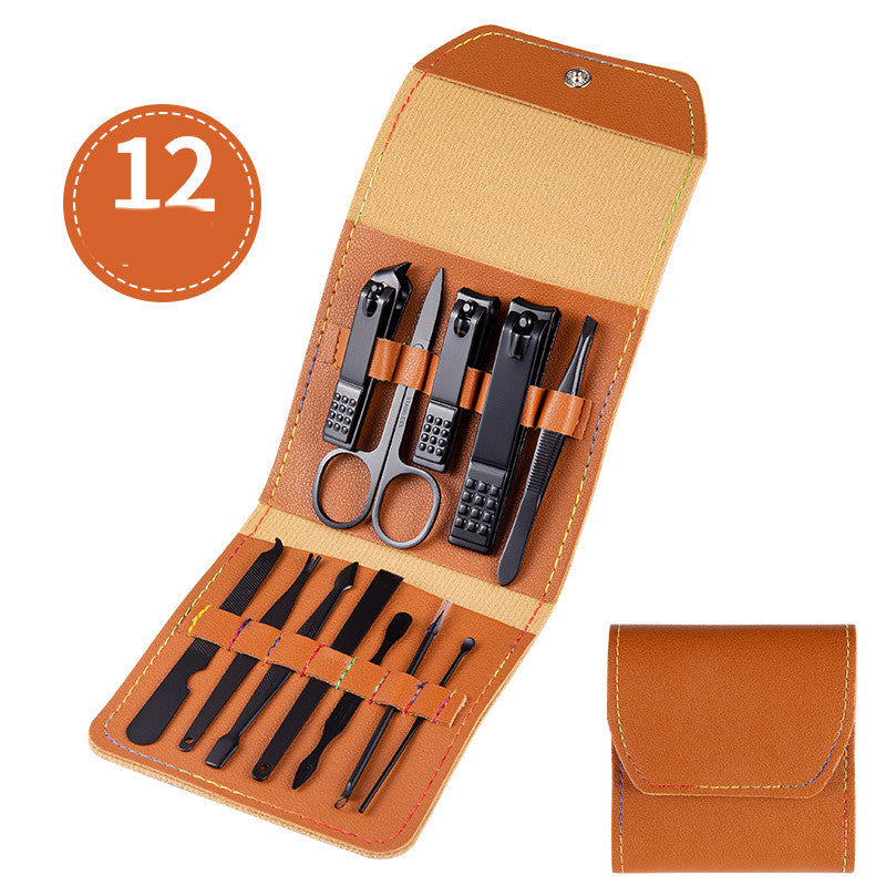 Professional Manicure Pedicure Kit with Stainless Steel Tools