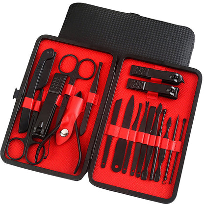 Professional Manicure Pedicure Kit with Stainless Steel Tools