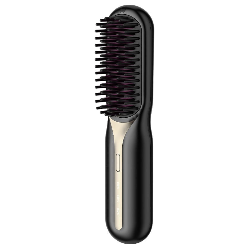 Cordless Hair Straightening Brush USB Rechargeable Comb Styler