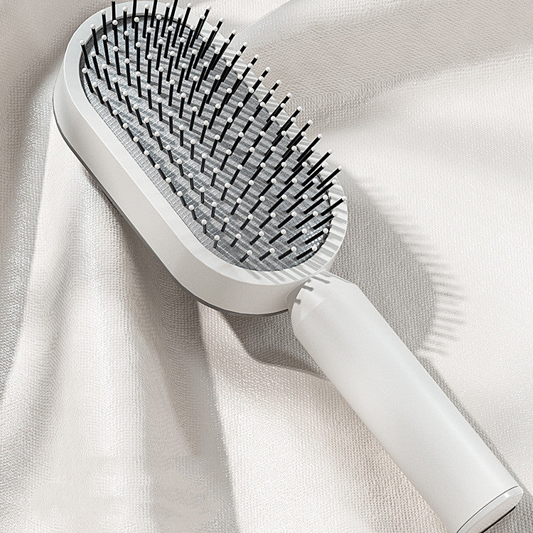 Self Cleaning Hair Brush for Women with Scalp Massage Design