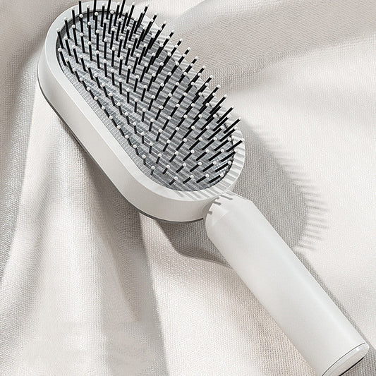 Self Cleaning Hair Brush for Women with Scalp Massage Design