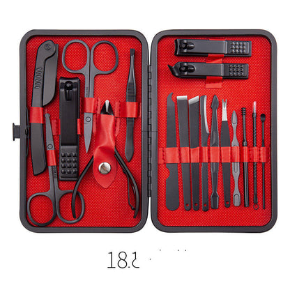 Professional Manicure Pedicure Kit with Stainless Steel Tools