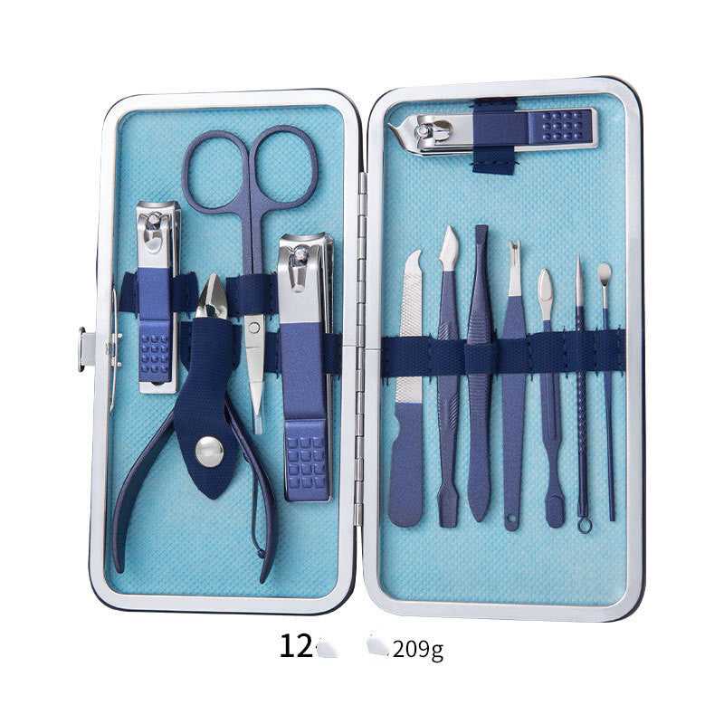Professional Manicure Pedicure Kit with Stainless Steel Tools