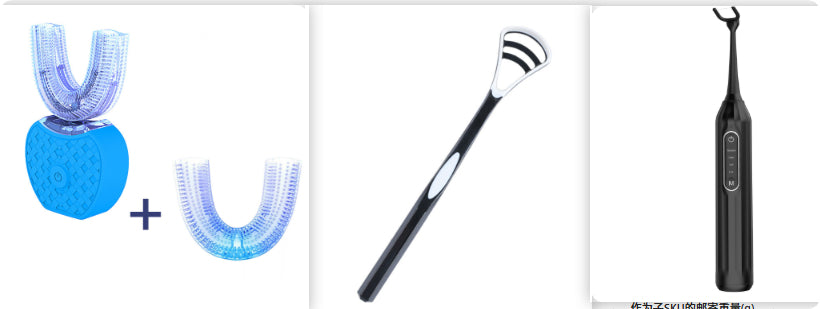 360° Automatic U-Shaped Electric Toothbrush with Blue Light