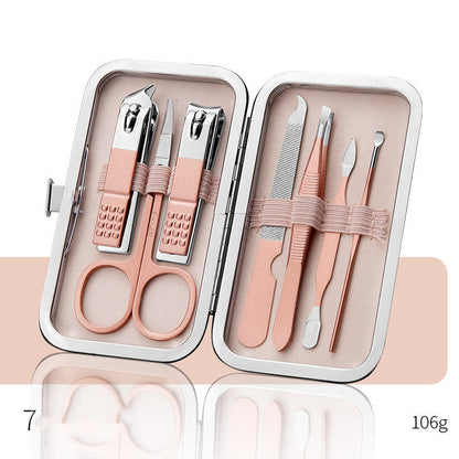 Professional Manicure Pedicure Kit with Stainless Steel Tools