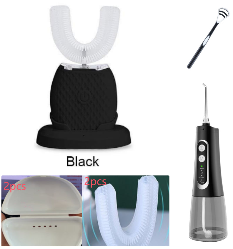 360° Automatic U-Shaped Electric Toothbrush with Blue Light