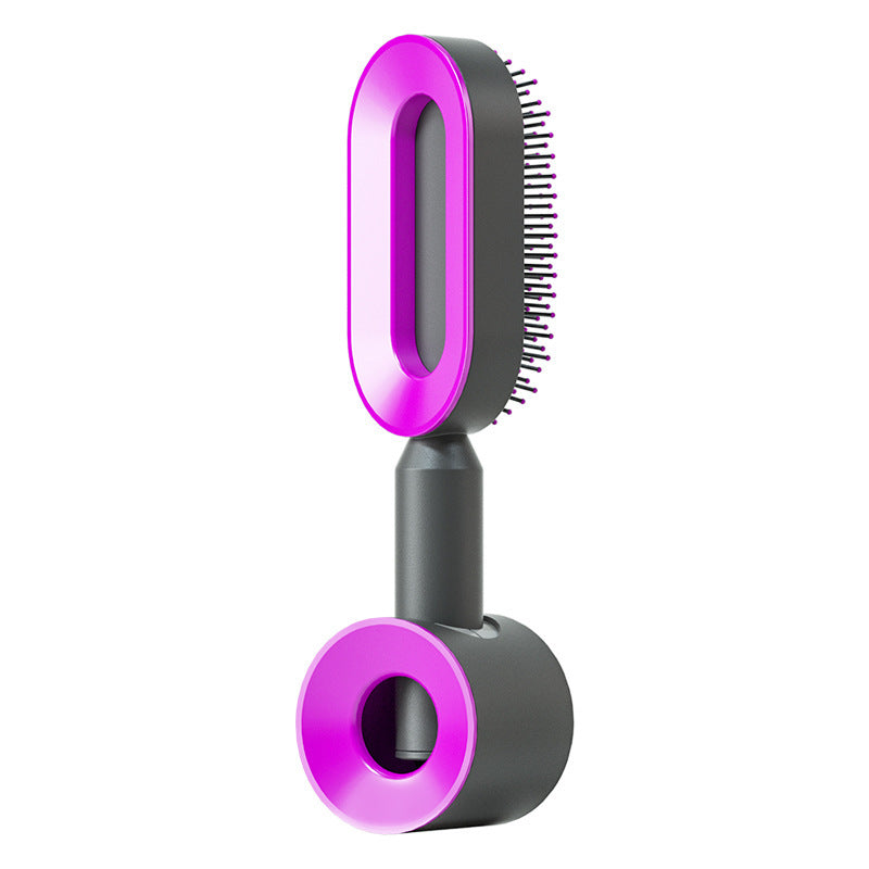 Self Cleaning Hair Brush for Women with Scalp Massage Design