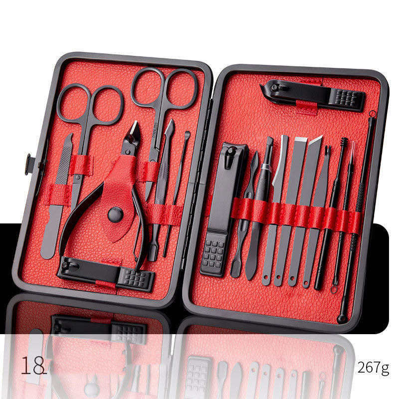 Professional Manicure Pedicure Kit with Stainless Steel Tools