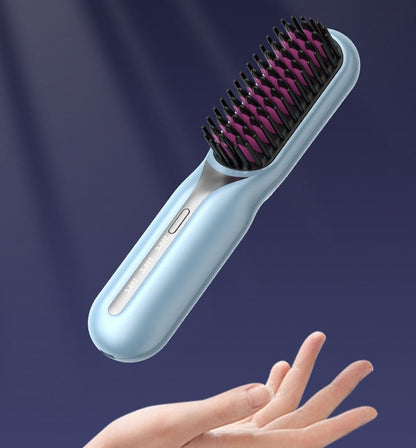 Cordless Hair Straightening Brush USB Rechargeable Comb Styler
