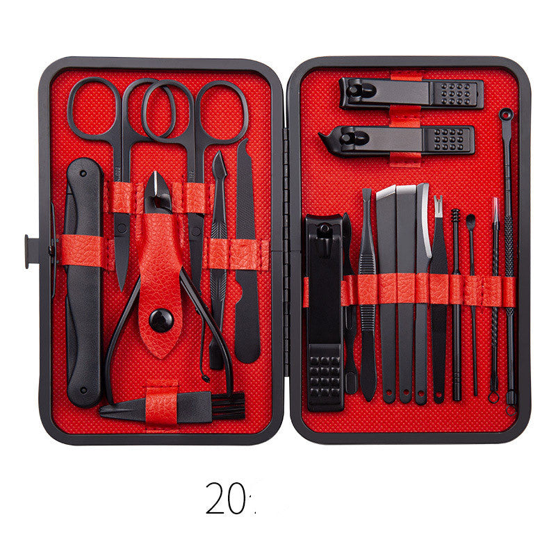 Professional Manicure Pedicure Kit with Stainless Steel Tools