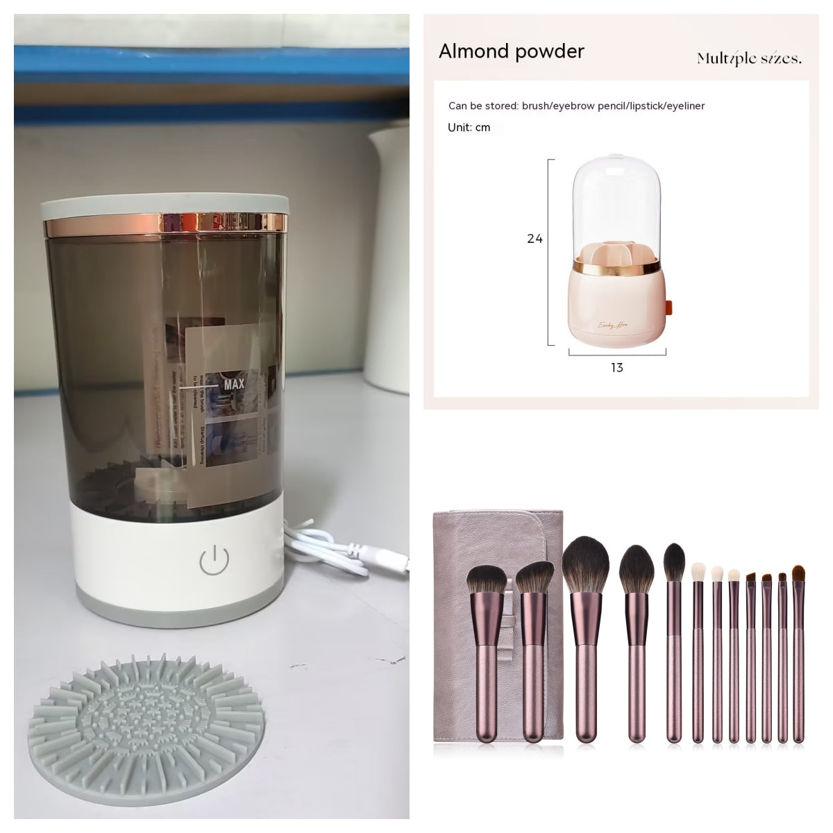 USB Electric Makeup Brush Cleaner Machine for Fast Deep Cleaning