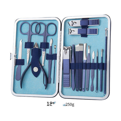 Professional Manicure Pedicure Kit with Stainless Steel Tools