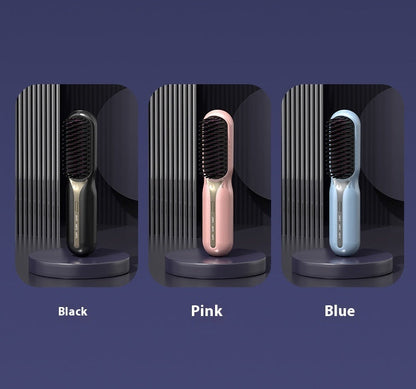 Cordless Hair Straightening Brush USB Rechargeable Comb Styler